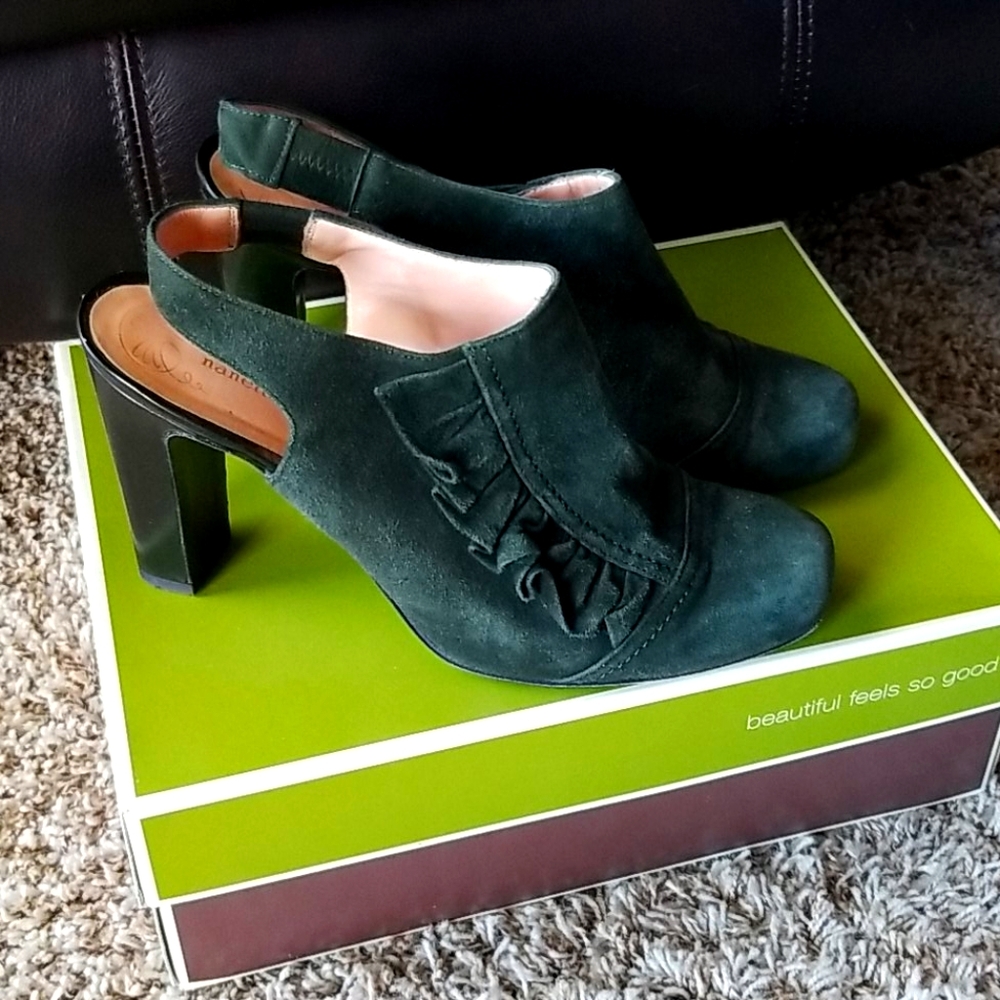 COPY - Suede green slingback Nanette Lepore